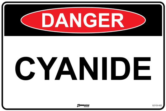 Max Global Products S2103 Danger Cyanide Sign