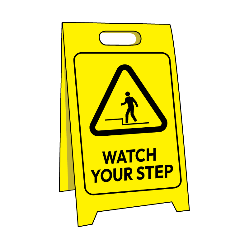 Max Global Products CS2002 Sign Stand, Watch Your Step