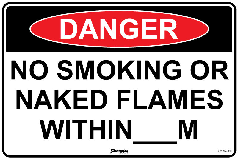Max Global Products S2094 Danger No Smoking Or Naked Flames Within... M Sign
