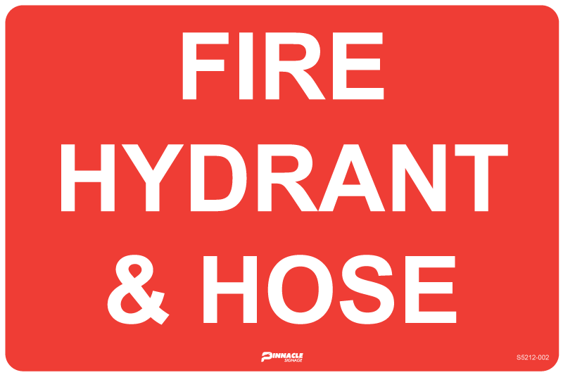 Max Global Products S5212 Fire Hydrant & Hose Sign