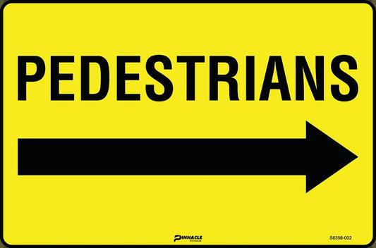 Max Global Products S6398 Pedestrians (Arrow Right) Sign