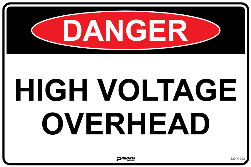 Max Global Products S2044 Danger High Voltage Overhead Sign
