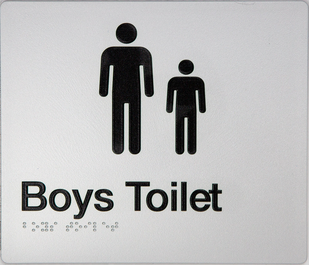 Max Global Products BS034 Sign, Boys Toilet, , Blue/White PVC