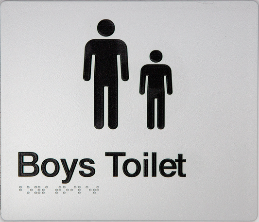 Max Global Products BS034 Sign, Boys Toilet, , Blue/White PVC
