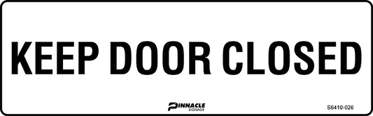 Max Global Products S6410 Keep Door Closed Sign
