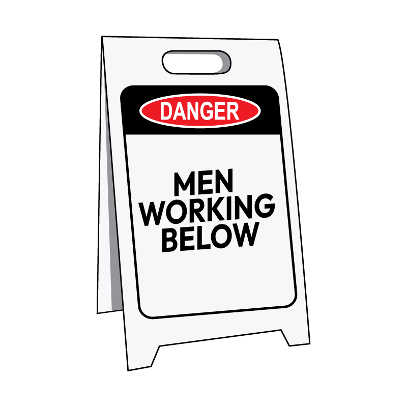 Max Global Products CS2008 Sign Stand, Danger Men Working Below