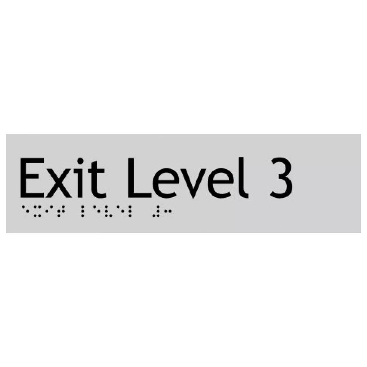 Max Global Products BS075 Sign, Exit Level 3, , Silver/Black PVC