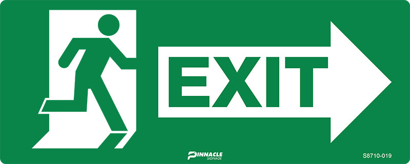 Max Global Products S8710 Running Man, Exit, Arrow Right, Luminous Sign