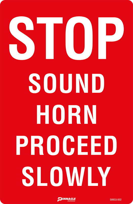 Max Global Products S8933 Stop Sound Horn Proceed Slowly Sign