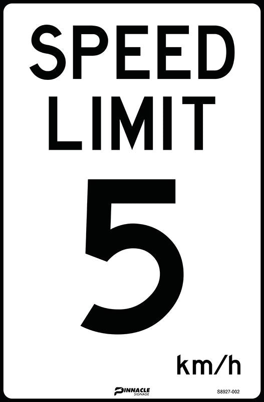 Max Global Products S8927 Speed Limit 5kmh Sign