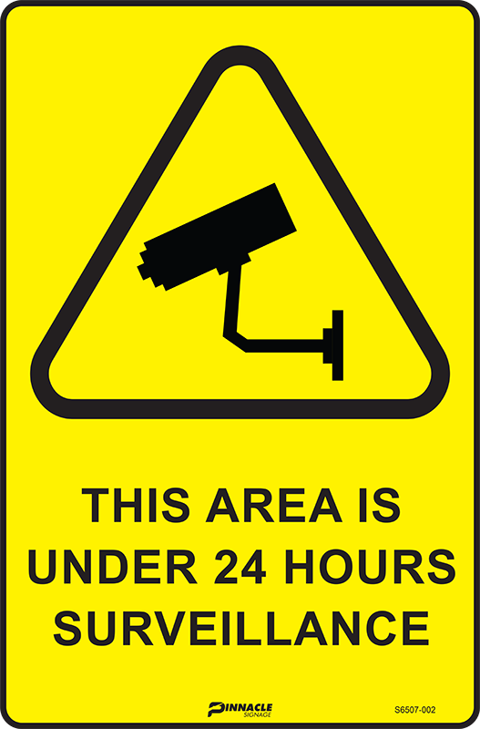 Max Global Products S6507 This Area Is Under 24 Hours Surveillance Sign