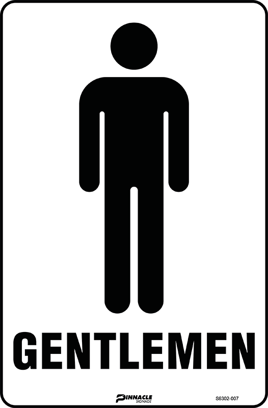 Max Global Products S6302 Gentlemen Sign