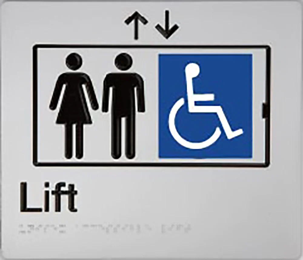 Max Global Products BS055 Sign, Lift, , Silver/Black PVC