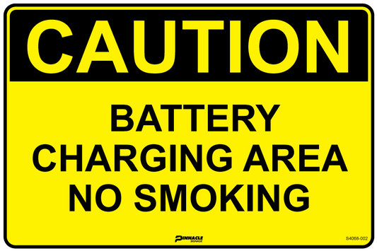 Max Global Products S4068 Caution Battery Charging Area No Smoking Sign