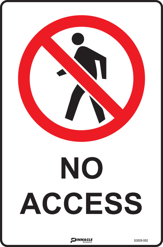 Max Global Products S3009 No Access Sign