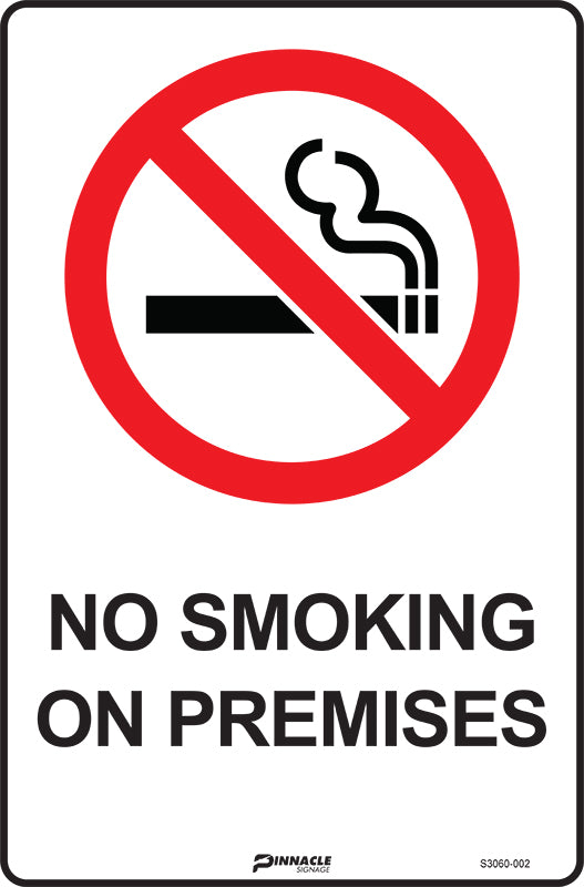 Max Global Products S3060 No Smoking On Premises Sign