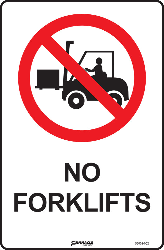 Max Global Products S3052 No Forklifts Sign