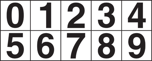 Max Global Products S5023 Magnetic Numbers For Safety Record Board Sign