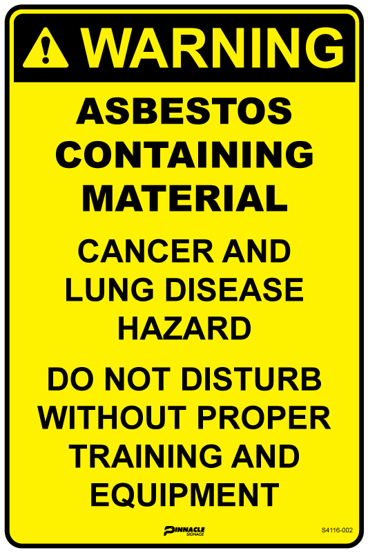 Max Global Products S4116 Warning Asbestos Containing Material Cancer And Lung Disease Hazard... Sign