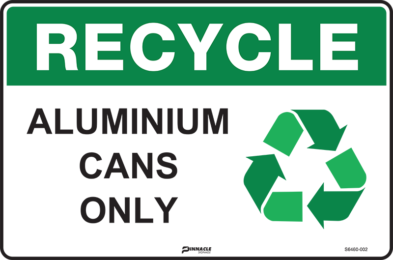 Max Global Products S6460 Recycle Cans Only Sign