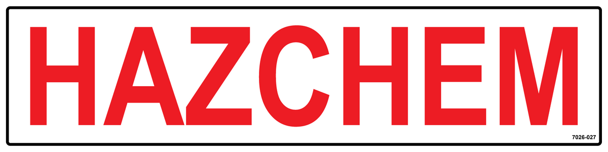 Max Global Products S7026 Hazchem Sign