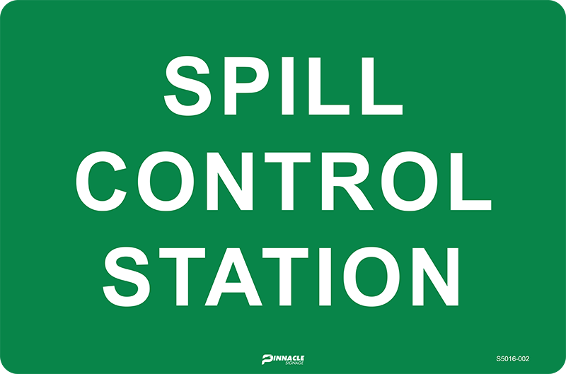Max Global Products S5016 Spill Control Station Sign
