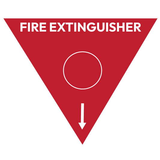 Max Global Products S5254 Fire Extinguisher Marker, Water (Red Circle), Triangle