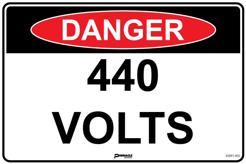 Max Global Products S2051 Danger 440 Volts Sign