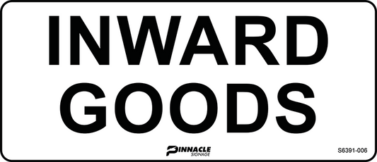 Max Global Products S6391 Inward Goods Sign