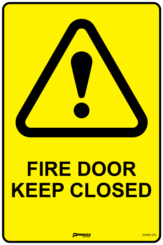 Max Global Products S4006 Fire Door Keep Closed Sign