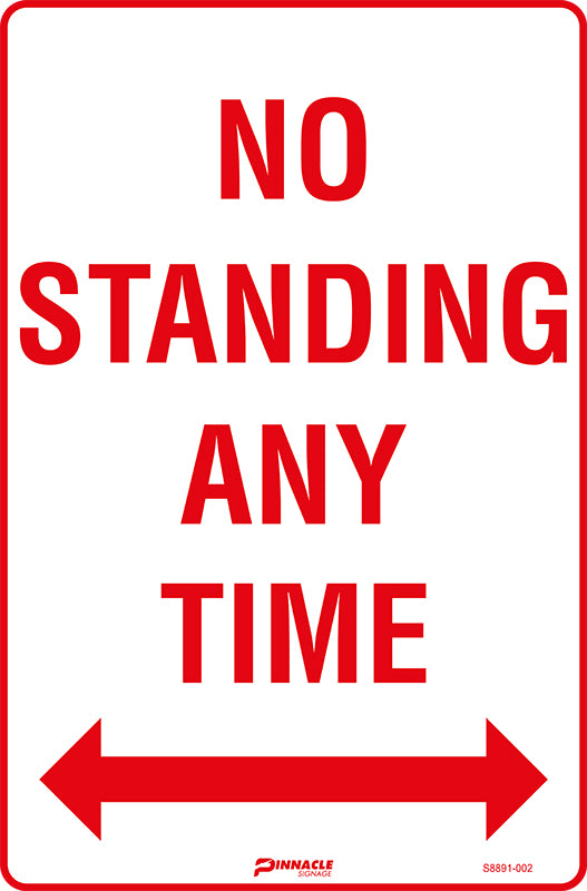 Max Global Products S8891 No Standing Any Time, Double Arrows
