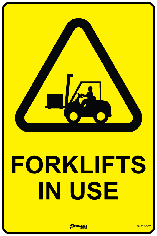 Max Global Products S4023 Forklifts In Use Sign