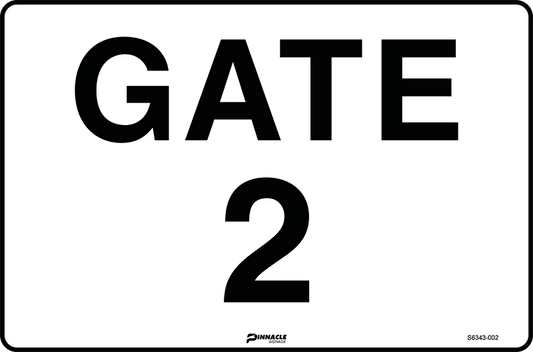 Max Global Products S6343 Gate 2 Sign