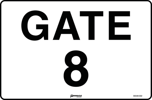 Max Global Products S6349 Gate 8 Sign