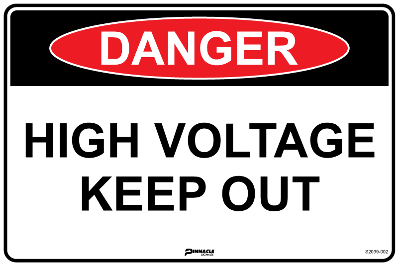 Max Global Products S2039 Danger High Voltage Keep Out Sign