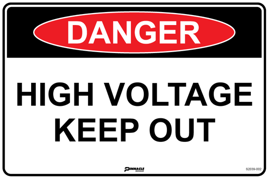 Max Global Products S2039 Danger High Voltage Keep Out Sign