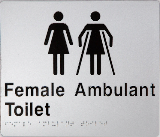 Max Global Products BS051 Sign, Female Toilet & Female Ambulant Toilet, , Blue/White PVC