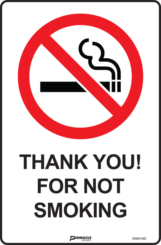 Max Global Products S3064 Thankyou For Not Smoking Sign