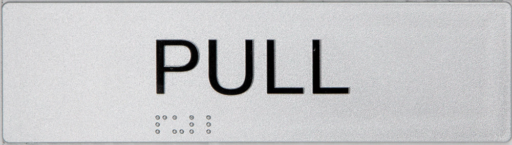 Max Global Products BS084 Sign, Pull (Vertical), , Silver/Black PVC