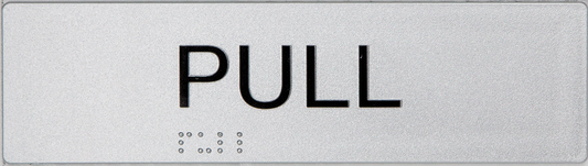 Max Global Products BS084 Sign, Pull (Vertical), , Silver/Black PVC