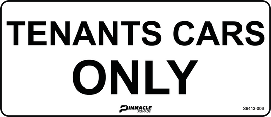 Max Global Products S6413 Tenants Cars Only Sign