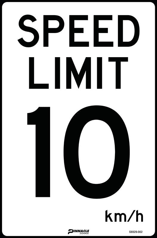 Max Global Products S8929 Speed Limit 10kmh Sign