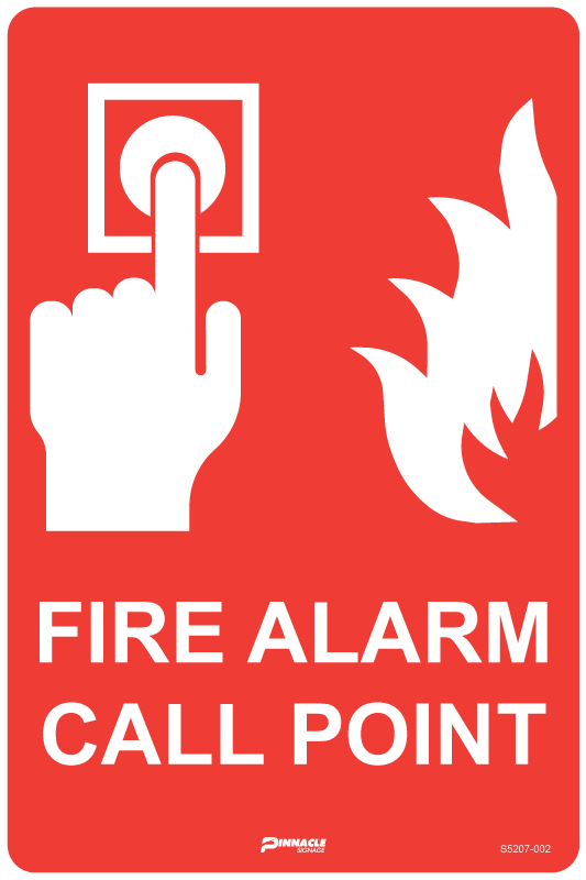Max Global Products S5207 Fire Alarm Call Point Sign