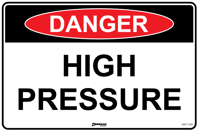 Max Global Products S2071 Danger High Pressure Sign