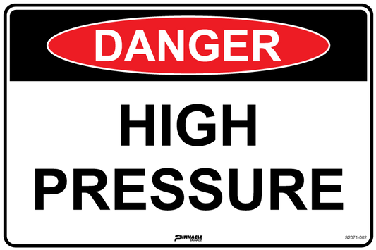 Max Global Products S2071 Danger High Pressure Sign