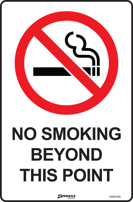 Max Global Products S3056 No Smoking Beyond This Point Sign