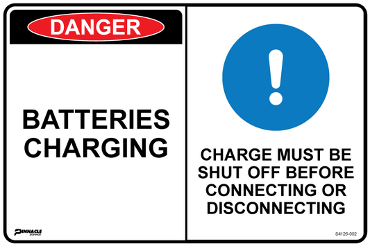 Max Global Products S4126 Multi Sign - Batteries Charging/Charge Must Be Shut Off Before Connecting...