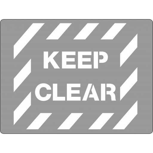 Max Global Products STEN1091 Stencil, Keep Clear Sign