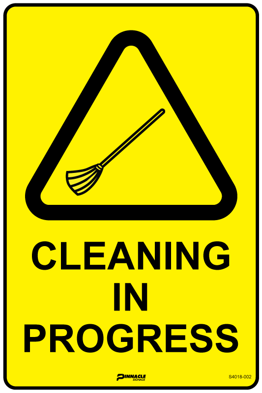 Max Global Products S4018 Cleaning In Progress Sign