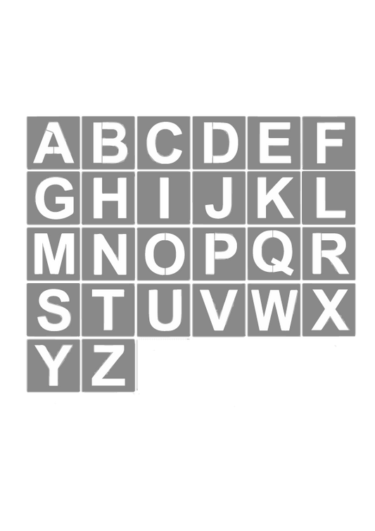 Max Global Products STEN1119 Stencil Pack, Alphabet A-Z Sign